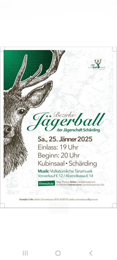 Bezirksjägerball Schärding 2025, OÖ LJV